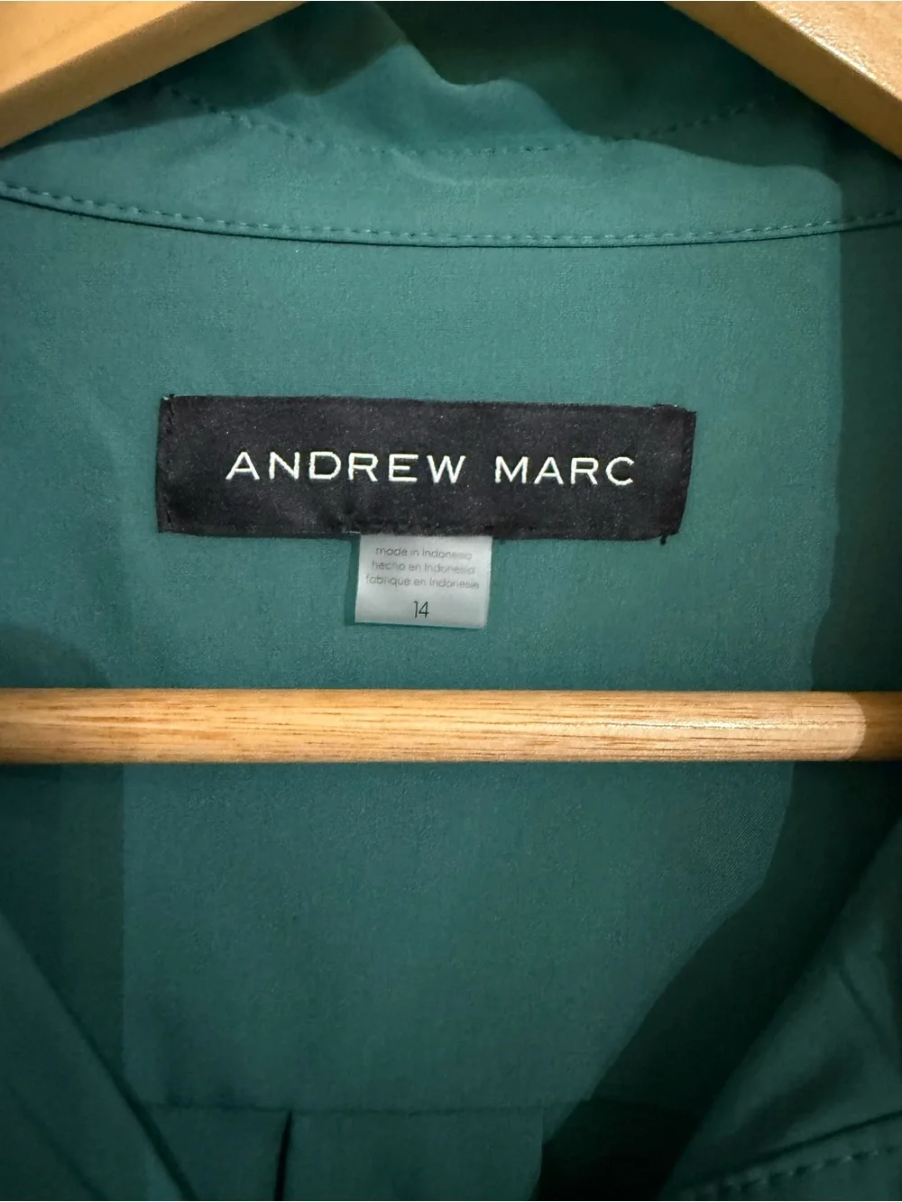 Andrew Marc Women’s Size 14 Green Belted Shirt Dress Sleeveless Stretch Midi Uti